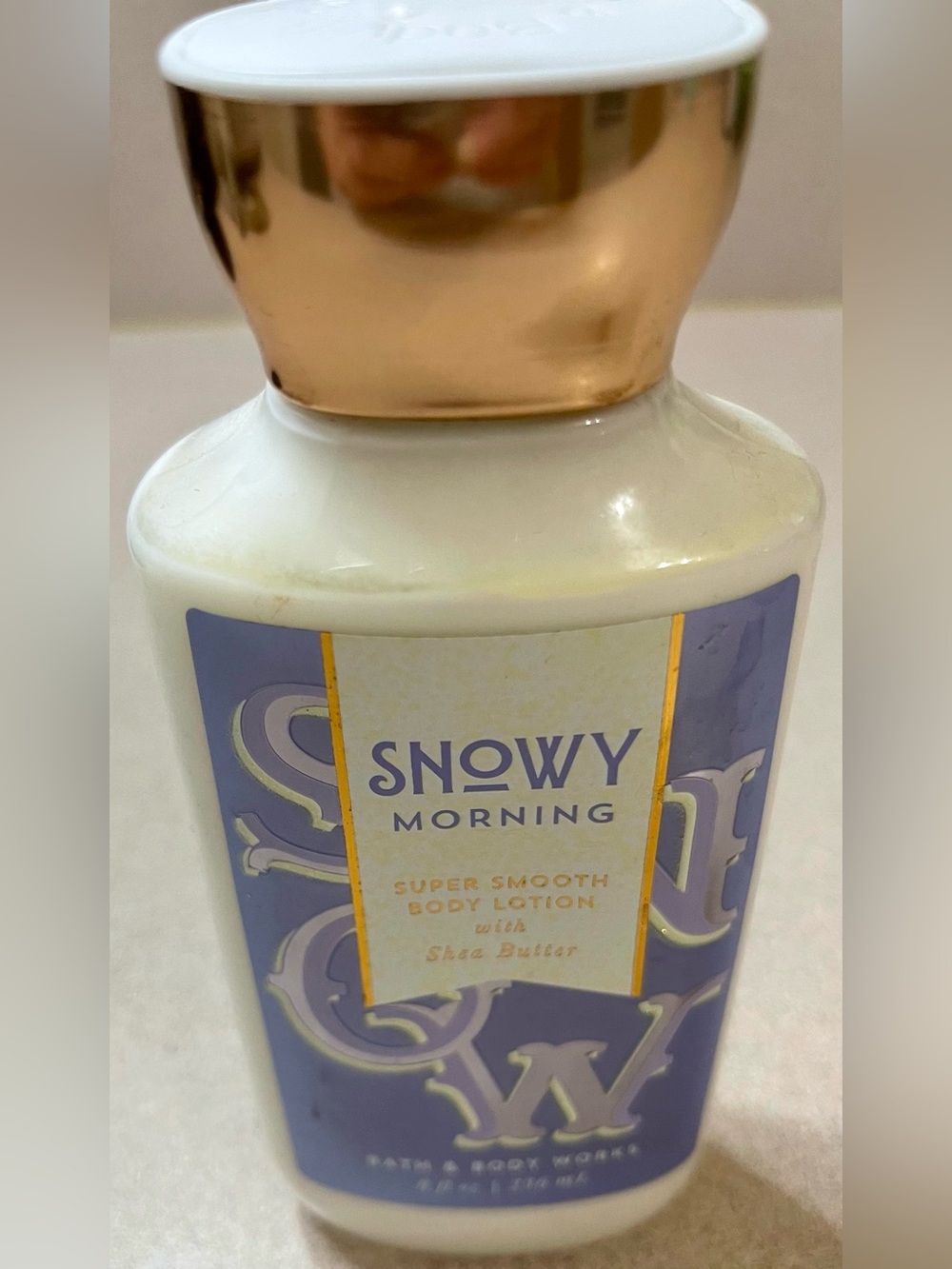 Bath & Body Works Snowy Morning Body Lotion 8 oz Shea Butter Retired Scent